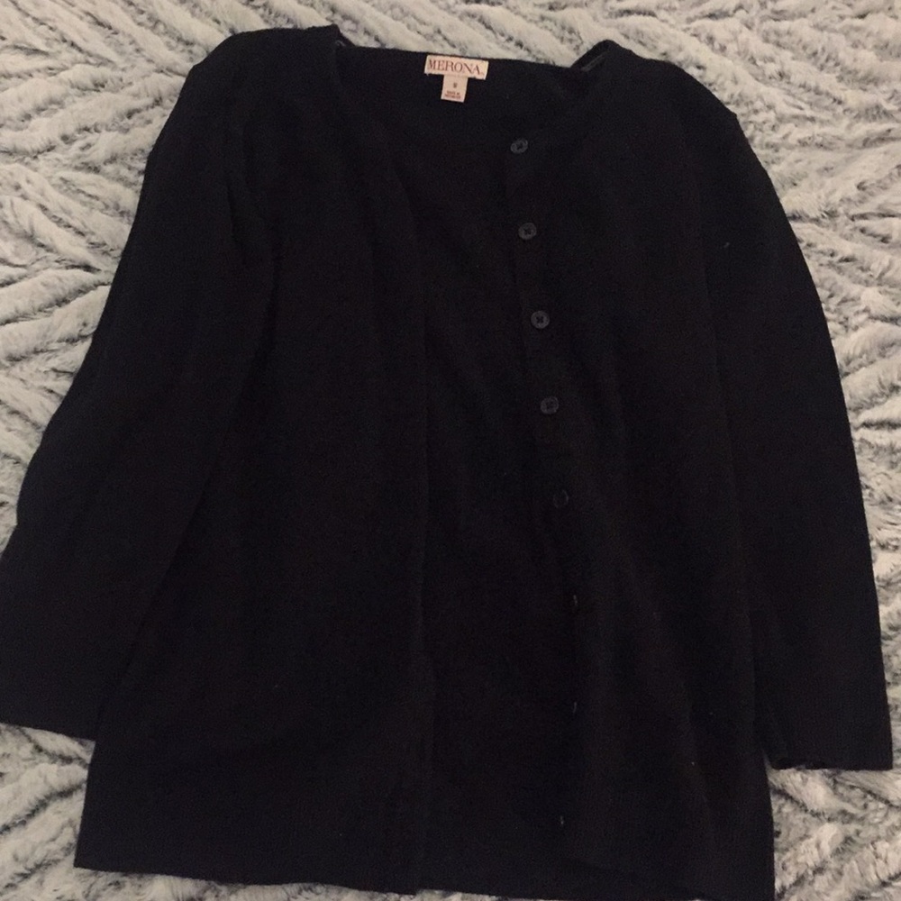 Black cardigan